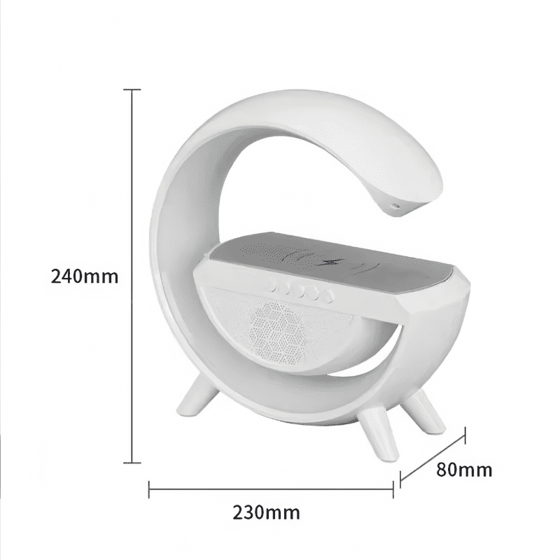 Carregador por Indução com Luminária + Despertador e Som Bluetooth ®