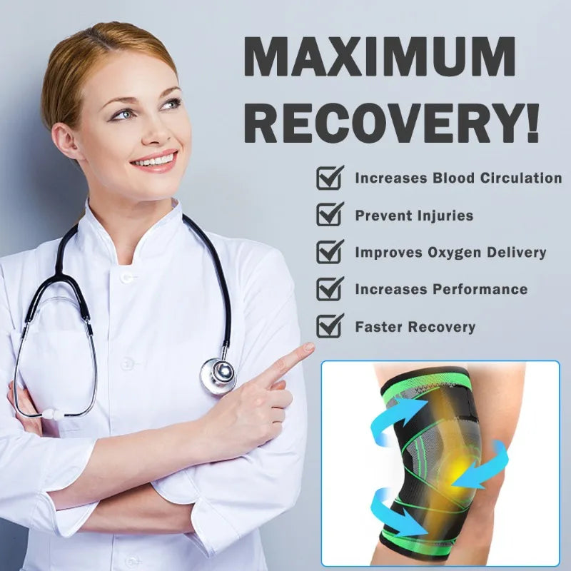 Men Women Sports Knee Support Compression Sleeves Joint Pain Arthritis Relief Running Fitness Elastic Wrap Brace Knee Pads